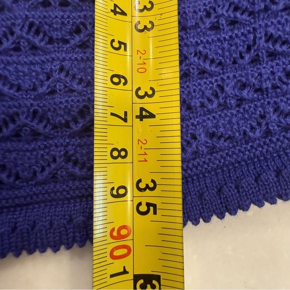 Lilly Pulitzer Royal Blue Dress Crochet Cotton Scoop Neck  Short Sleeve Sz S NEW - Picture 10 of 12